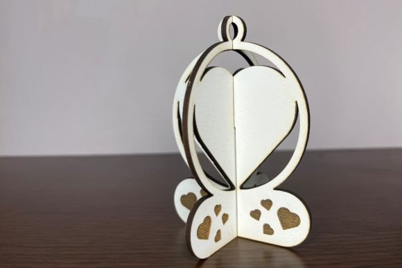 3D SVG Christmas Bauble – Heart