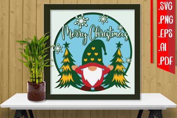 3D SVG Christmas Papercut 12