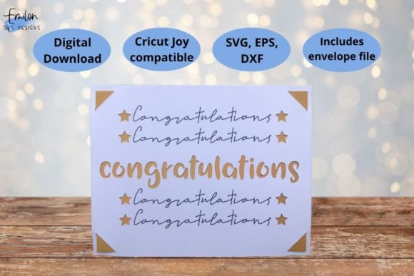 3D SVG Congratulations Insert Card