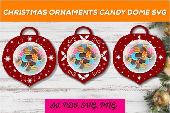 Christmas Candy Dome SVG