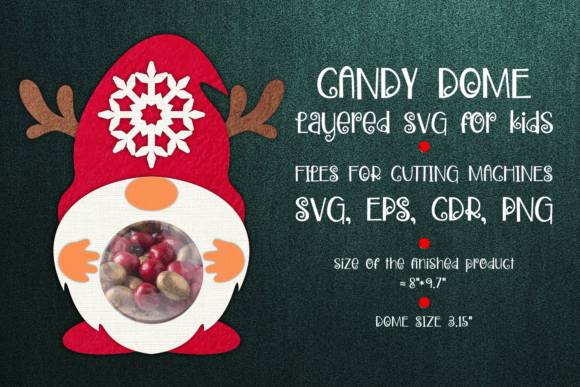 Christmas Gnome Candy Dome Template