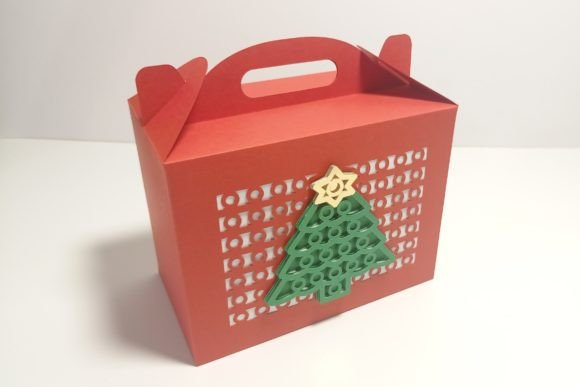 Christmas Tree Gable Box 3D SVG