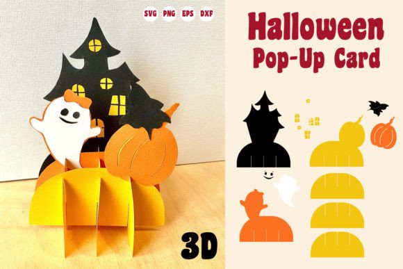 Halloween Pop Up Card SVGs 3D Halloween