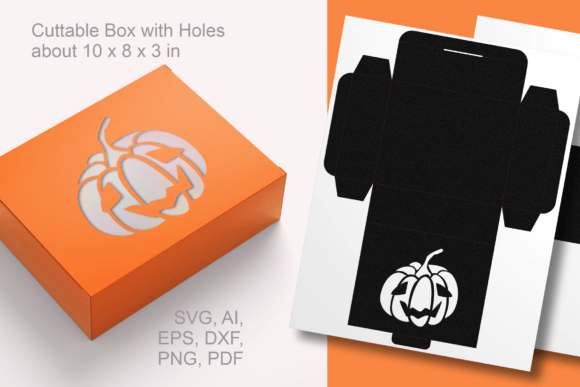 Happy Pumpkin Halloween Window Favor Box