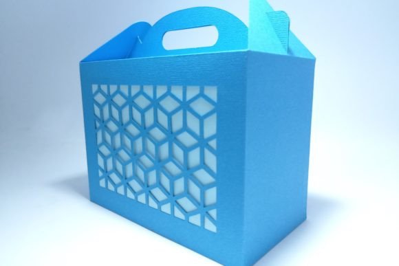 Lattice Gable Box 3D SVG for Birthdays