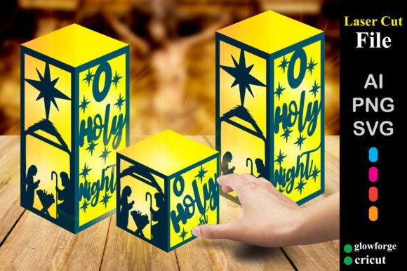 Nativity Christmas O Holy Night Lantern