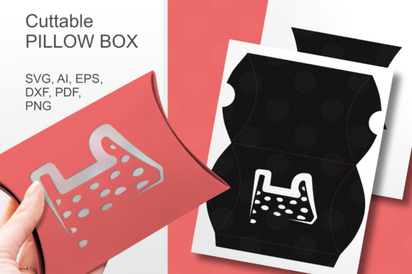 Number 1 Pillow Gift Box Template SVG