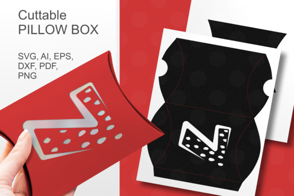Number 7 Pillow Favor Box Template SVG