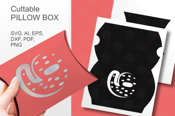 Number 9 Pillow Favor Box Template SVG