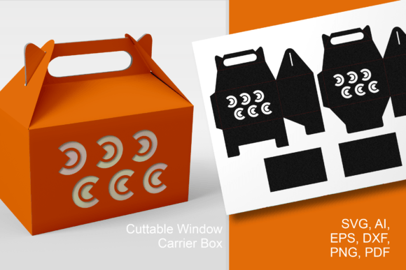 Round Geometric Windows Carrier Box SVG