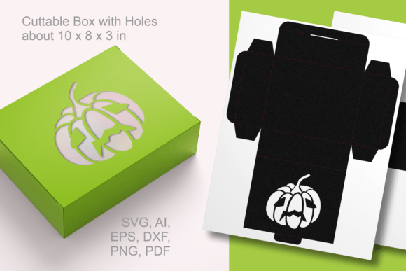 Sad Pumpkin Halloween Window Favor Box
