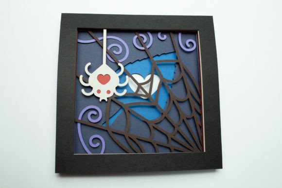 Spiderweb Shadow Box 3D SVG Halloween