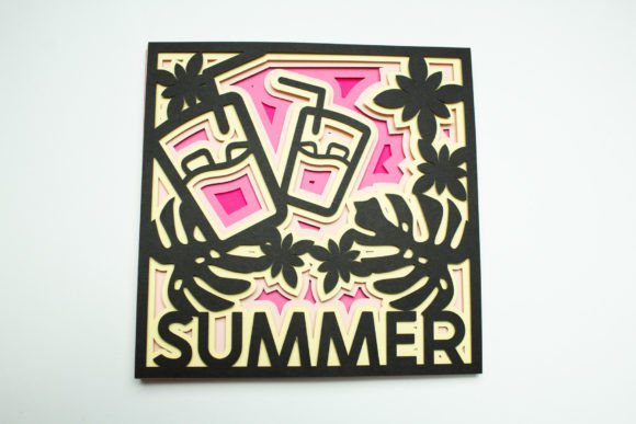 Summer Shadow Box 3D SVG