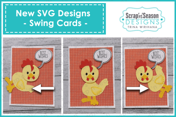 Swing Card - Chicken 3D SVG Shapes